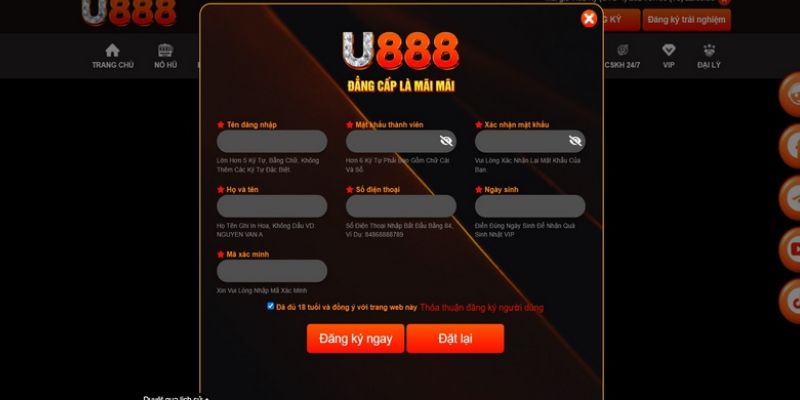 Chi tiết hướng dẫn khi mở tài khoản U888